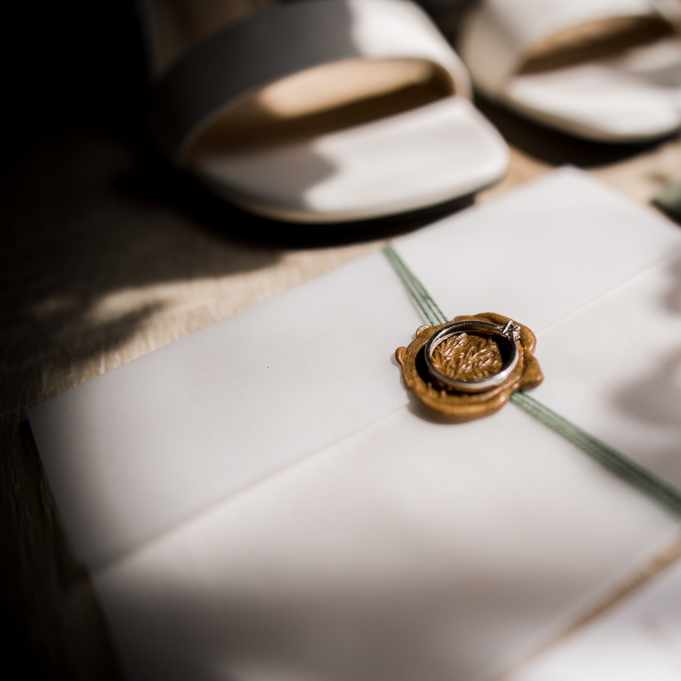 wax-sealed envelope on a table